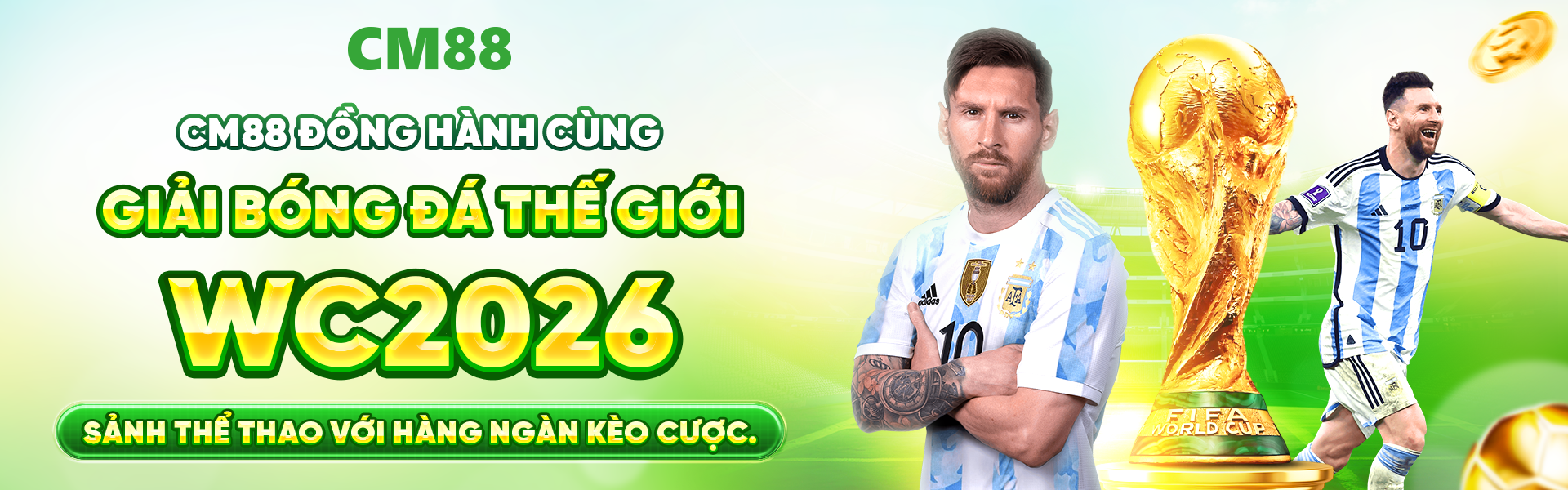 cm88 đồng hành cùng giải bóng đá thế giới world cup 2026 tung ngàn quà tặng